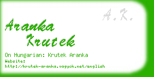 aranka krutek business card